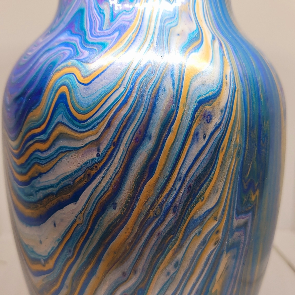 Handpainted glass vase